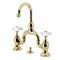 Kingston Brass Bridge Bathroom Faucet with Brass Pop-Up, Polished Brass KS7992PX - alternate 1